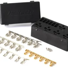 Haltech 6 Circuit Haltech Fuse Box with Lid and all required