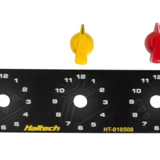 Haltech Triple Switch Panel Kit includes Yellow & Red knobs