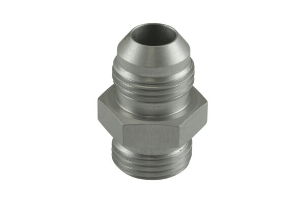 Turbosmart Fitting -8 AN Flare to -8 AN ORB Male Straight - Silver