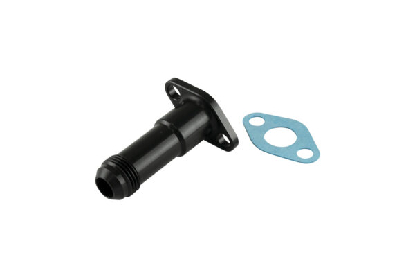 Turbosmart 38.1mm 10AN 75mm Extended Oil Drain Black