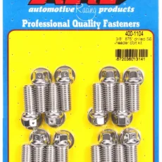 "3/8"" x .875 drilled SS header bolt kit"