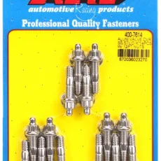 Cast alum covers SS 12pt valve cover stud kit. 14pc