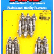 Cast alum covers SS 12pt valve cover stud kit. 16pc