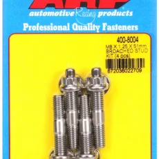 M8 X 1.25 X 51mm broached stud kit - 4pcs