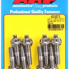 M8 X 1.25 X 45mm broached stud kit - 8pcs