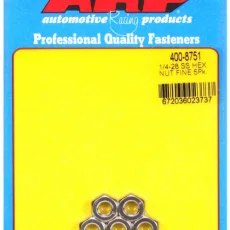"1/4""-28 SS fine hex nut kit " (5pcs)