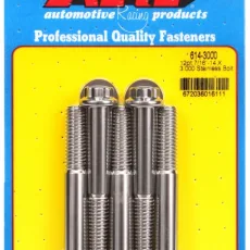 "7/16""-14 X 3.000 12pt 1/2 wrenching SS bolts" (5pcs)