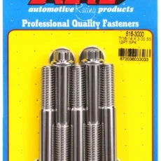 "7/16""-14 X 3.000 12pt SS bolts" (5pcs)