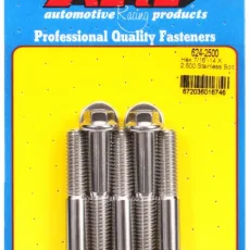 "7/16""-14 X 2.500 hex 1/2 wrenching SS bolts" (5pcs)