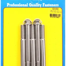 "7/16""-14 X 4.500 hex 1/2 wrenching SS bolts" (5pcs)
