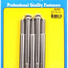 "7/16""-14 X 5.000 hex 1/2 wrenching SS bolts" (5pcs)
