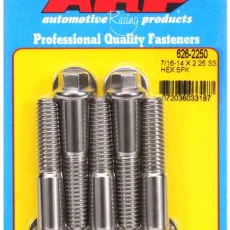 "7/16""-14 X 2.250 hex SS bolts" (5pcs)