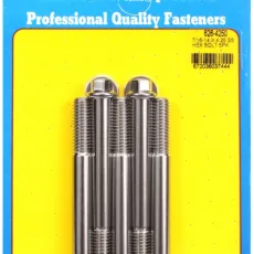 "7/16""-14 X 4.250 hex SS bolts" (5pcs)