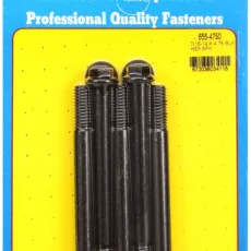 "7/16""-14 X 4.750 hex 1/2 wrenching black oxide bolts" 5pcs