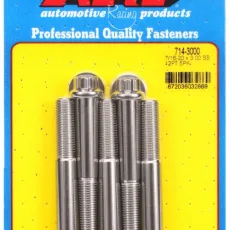 "7/16""-20 x 3.000 12pt SS bolts" (5pcs)