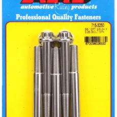 "3/8""-24 x 3.250 12pt 7/16 wrenching SS bolts" (5pcs)