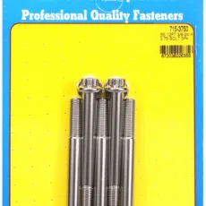 "3/8""-24 x 3.750 12pt 7/16 wrenching SS bolts" (5pcs)