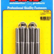 "7/16""-20 x 2.500 hex SS bolts" (5pcs)