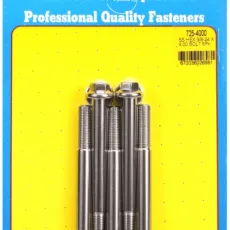 "3/8""-24 x 4.000 hex 7/16 wrenching SS bolts" (5pcs)