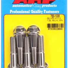 M10 x 1.25 x 45 hex SS bolts (5pcs)