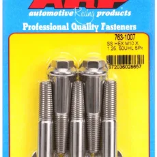 M10 x 1.25 x 50 hex SS bolts (5pcs)