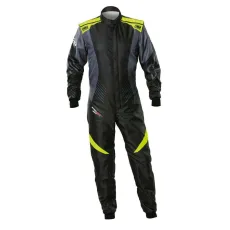 OMP KA0-1732-A01-178-48 KARTING SUIT KS-2X ART, FIA 8877-2022, BLACK / FLUO YELLOW, SIZE 48