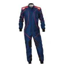 OMP KA0-1733-A02-048-60 KARTING SUIT KS-3X ART STYLE2, FIA 8877-2022 BLUE / RED, SIZE 60