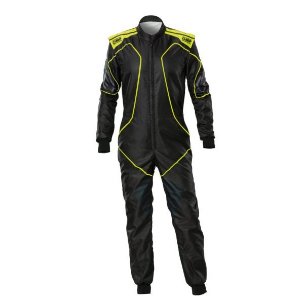 OMP KA0-1733-A02-178-58 KARTING SUIT KS-3X ART STYLE2, FIA 8877-2022 BLACK / F. YELLOW, SIZE 58 - Image 7