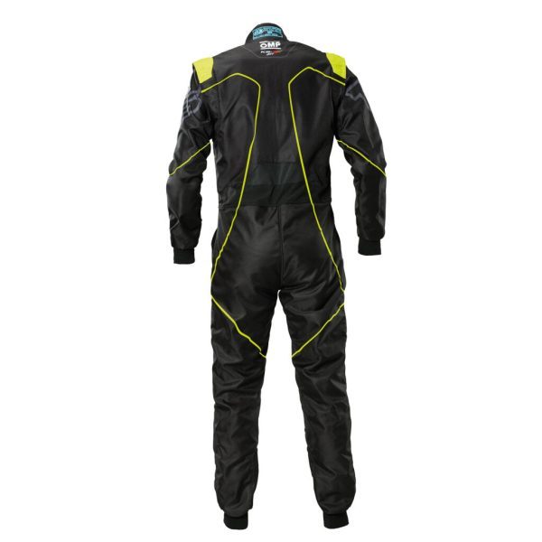 OMP KA0-1733-A02-178-54 KARTING SUIT KS-3X ART STYLE2, FIA 8877-2022 BLACK / F. YELLOW, SIZE 54 - Image 14