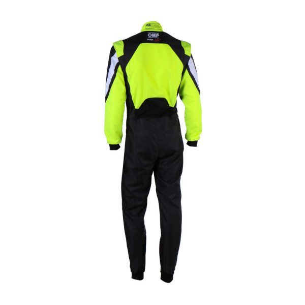 OMP KA0-1734-A01-178-60 KARTING SUIT KS-3X, FIA 8877-2022, BLACK / FLUO YELLOW, SIZE 60 - Image 2