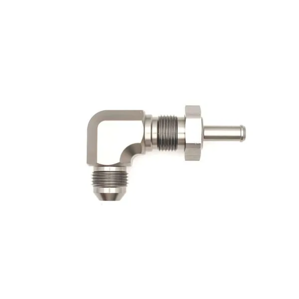 Deatschwerks 90-Deg. 8AN to 5/16 in Barb Bulkhead