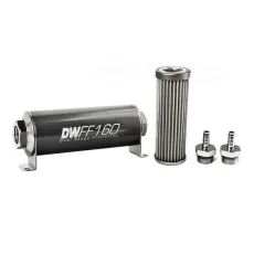 Deatschwerks 5/16 in, 40 micron, 160mm In-line fuel filter kit
