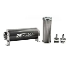 Deatschwerks 5/16 in, 100 micron, 160mm In-line fuel filter kit