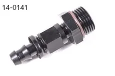 Radium 10AN ORB To Pushlok Hose End, Straight, 3/8"