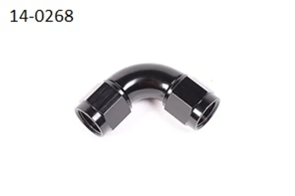 Radium Engineering 6AN Coupler, Female to Female, 90 degree